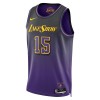 Maillot Basket Homme Los Angeles Lakers Austin Reaves 2024-25 Nike City Edition Violet Swingman